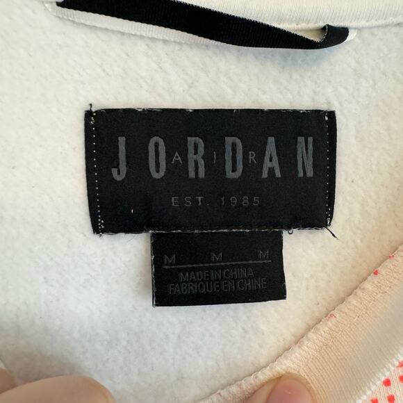 Nike Air Jordan Legacy Sweatshirt Men M Fleece Tinker Cotton Blend Pullover Pink - Picture 9 of 10